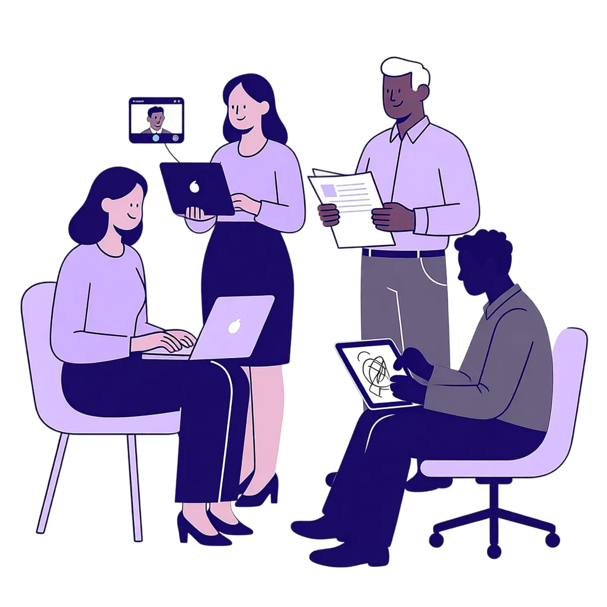 PR Professional working remotely with communication tools